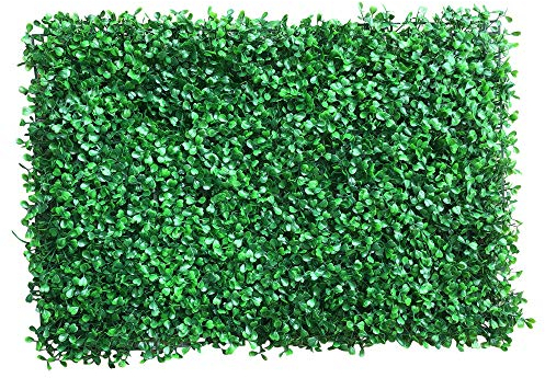 Acesunny Lot de 12 plantes artificielles murales 60 x 40 cm Clôture verte Panneau décoratif Feuillage Haie d'herbe verte Mat Buis artificiel pour terrasse, jardin, mur, allée, décoration verte