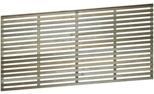 Premier Vogue 6x3ft (W: 6ft x H: 3ft) Contemporary Horizontal Slatted Capped Trellis Venetian Style Garden Panel Fence Topper/Wall Art/Pergola/Divider Width 1828mm x Height: 896mm