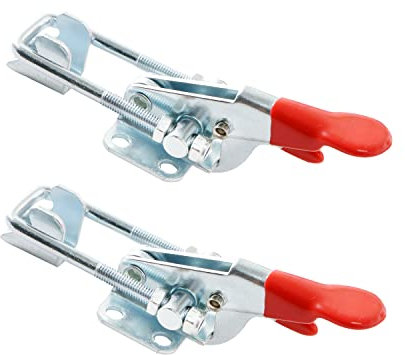 2Set Adjustable Latch U Bolt Self-Lock Toggle Latch 400lbs Holding Capacity for Suitable for Toolbox, Door, Box, Trunk, Tractor Cover, Smoke Cover, Woodworking Fixture and Quick Release Pull Lock.