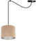 Light-Home Milan Spider Hängelampe - Hängeleuchte in Spinnenform - Deckenlampe – Spinne Lampe mit 1 Kopf - Hängeleuchte aus Metall und Stoff - E27 - Beige und Silber