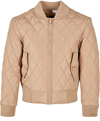 Urban Classics Damen Girls Diamond Quilt Nylon Jacket unionbeige, 158/164