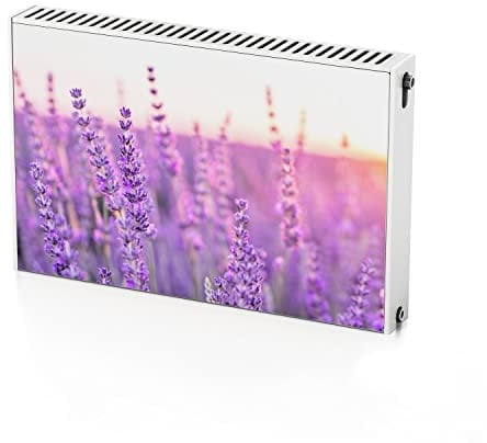 Coloray Magnetic Radiator Cover Magnet Protection 90x60 cm Self-Adhesive 35.4x23.6 inches - Lavender decoration