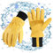 DLY Arbeitshandschuhe Winter,Leder Winter Arbeitshandschuhe,Wasserdicht Winterhandschuh,Winterarbeitshandschuhe Herren,Winddichte Thermo Arbeitshandschuhe für Fahren,Bau,Gerätebetrieb,Straßenmaschinen
