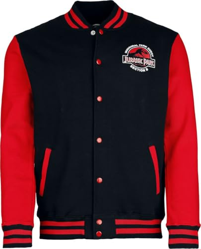jurassic_park - Schwarz und Rot Herren Jacke - L