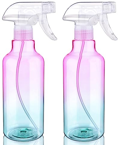 Botella de spray de plástico vacía de 16.9 onzas, contenedor rellenable, pulverizador de gatillo para soluciones de limpieza, agua, plantas, mascotas, aceites esenciales, cabello, paquete de 2