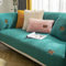 LINGKY Samt Sofabezug 1 2 3 4 Sitzer, L Form Sofaüberwurfe, Ecksofa Sofa überzug Pets Dog Couch überzug Anti-rutsch Sofaschutz, Ultra Weicher Sofaschoner (Grün,110x240cm/Rechteckig)