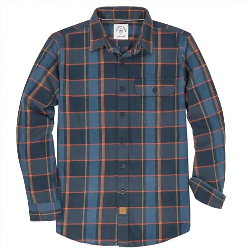 Dubinik® Chemise à Carreaux Homme Manches Longues Hiver Chaude Coton Regular Flanelle