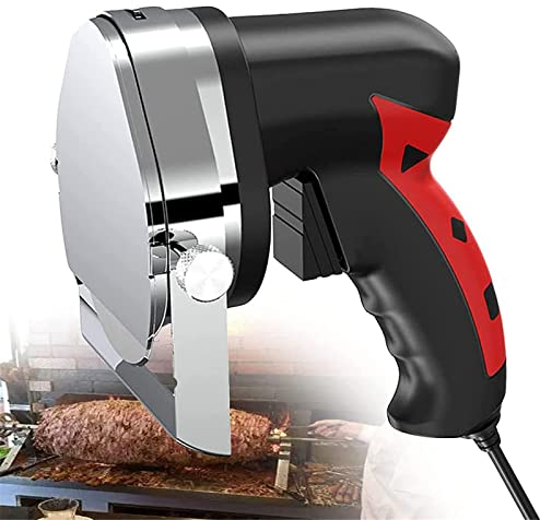 Electric Kebab Slicer, Professional Handheld Knife, Adjustable Thickness Stainless Meat Cutter Knife Machine for Cutting Turkish Kebab Lamb Turkey