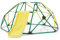 COSTWAY 8FT Dome Climber, Toddler Climbing Frame Monkey Bar Jungle Gym with Fabric Cushion, Indoor Outdoor Play Equipment for Kids 3-12 Years Old (Yellow+Green)
