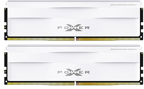 Silicon Power DDR5 64GB (2x32GB) 6000MT/s (PC5-48000) 288-pin CL30 1.35V UDIMM Desktop Memory Module RAM SP064GXLWU60AFDG White