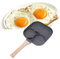 3 in 1 Bratpfanne Pfannkuchenpfanne 18 x 18 cm Aluminium Antihaftbeschichtung Omelette Pfanne mit Holz Griffe, Sandwichmaker Grillpfanne Toastpfanne für Gas Induktionsherd