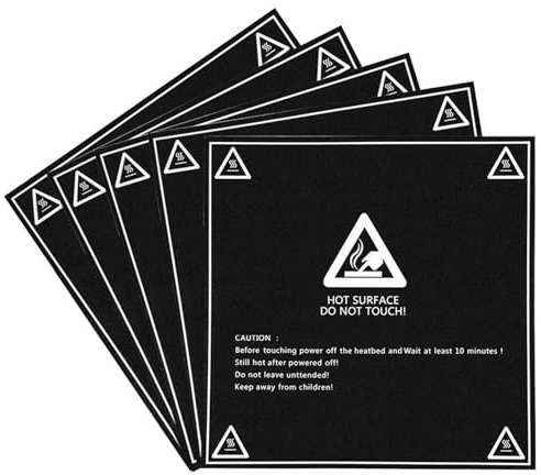OrBhes Heated Bed Sticker Printing Build Sheets Plate Tape Platform Sticker 3D Printing Build Surface Sheets for 3D Printer CR-10/10S distinctive (Color : 300 X 300mm)