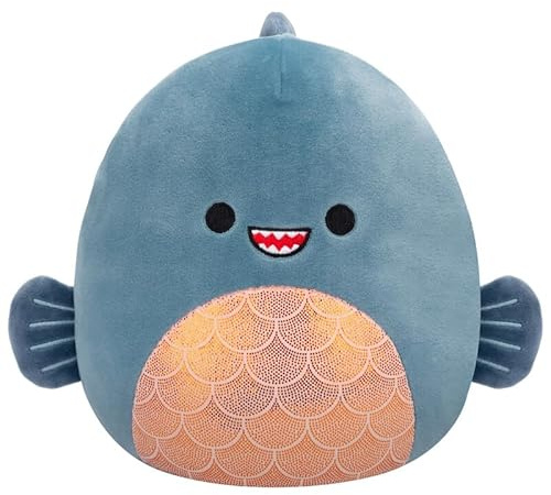 Squishmallows Original 19,1 cm – Kurtz der blaugrüne Piranha