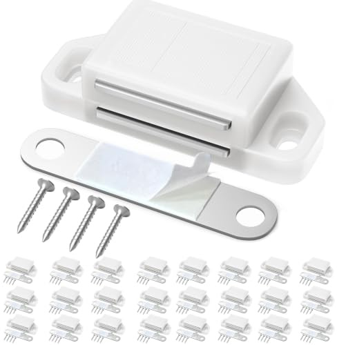 Tonitrui Schrank Magnetic Catch Magnetic Cabinet Tür Catch Magnetic Cabinet Latch für Küche Schublade Magnete Geschlossen zu Bleiben Magnetic Catch Schrank für Schublade(Weiß 24 Stück)
