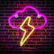 Hangrow Blitz Neon Light, Acryl Neon Schild LED für Wanddekoration, USB-Aufladung/Akku, Nachtlampe Neon Bar Leuchten Buchstaben Wandleuchten Gaming