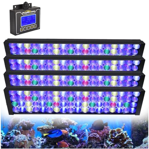 PopBloom WiFi Aquarium Led Beleuchtung Lampe Für Aquarium Tank Marine Aquarium Led Riff Korallen led Tank Licht (für 200-250cm)