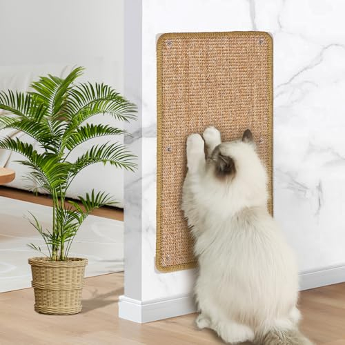 FCHERP Tapis Griffoir pour Chat,60x30cm Sisal Gratter Griffoirs,Chats Grattoir pour Angle,Tapis Griffoir d'angle,Tapis Griffoir pour Chat, Protection Anti Griffes pour Canapé,Angle,Meuble