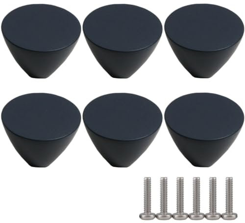 ZESLIV 6 Stk Möbelknöpfe Möbelgriffe aus Zinklegierung Schubladenknopf Schranktürknöpfe, 30mm Möbelknopf Kinderzimmer Möbelknauf, Dunkelblau