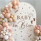 Boy or Girl Sign Gender Reveal Party Decorations He or She Decals Peel and Stick Theme Decals Baby Shower Welcome Sign for Arch Decor (Brown)