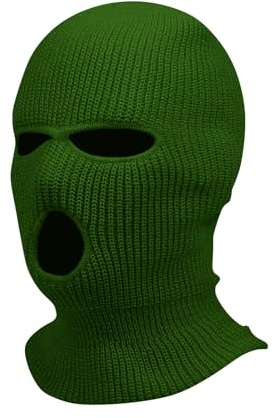 Sturmhaube Motorrad Halloween 3 Löchern Gestrickte Balaclava Herren Sturmmaske Winter Warm Strickmaske Basic Damen Maskenhut Sport Skimaske Outdoor Multifunktions Maske Neon Vollgesichtsabdeckung