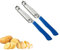 Fruit Peeling Knife,2 Pieces Quick Slicing Knife 3-in-1 Multifunctional Fruit Knife Peeler Potato Peeler with Removable Spring Fruit Paring Knife Universal Peeler Vegetable Peeler