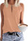 SENBATU Canotta Canotta Senza Maniche da Donna Camicette Casual estive con Scollo a V Tinta Unita Rosa Corallo Medium M 38-40