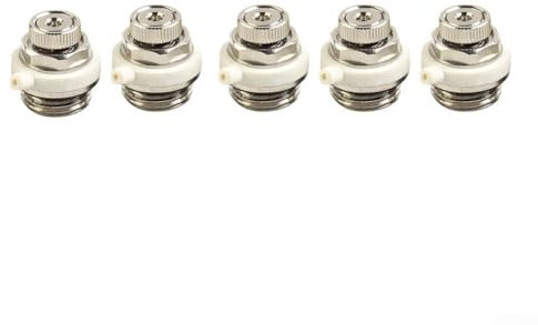 ZiStarlilife Vent Valve, 1/2 for BSP Thread for Radiators, Radiator Bleed Valve Replacement, Automatic Leakage Prevention Bleed Valve for Heating(5pcs)