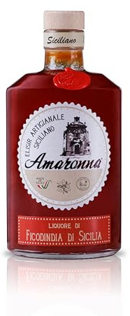 Amaronna, Liquore artigianale, Elisir di polpa di Ficodindia di Sicilia, Infuso Idroalcolico, 500ml