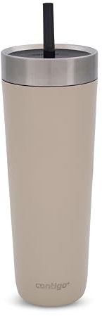 Contigo Botella térmica 720 ml | 100% a prueba de fugas, sin derrames | Botella térmica de acero inoxidable aislada con tapa | se enfría durante 14 horas | Taza termo | termo Libre de BPA