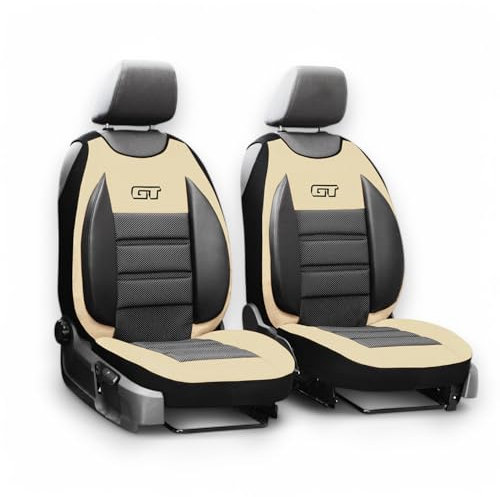XTRM-CAR Sitzbezüge GT Ergonomic für BMW 3 3er e90 e91 e92 e93 - Autositzbezüge - 2 STK - GT BEIGE