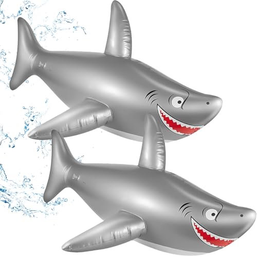 LQTSLFM Aufblasbares Spielzeug,Aufblasbares Hai-Poolspielzeug Aufblasbares Spielzeug Schwimmbad,für Sommer Schwimmbad Hawaii Deko Themenparty
