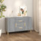 PABURNI Aparador de Moda Armario Auxiliar Clásico Mueble Organizador Armario de Almacenaje Decoración del Hogar para Dormitorio Salón u Oficina Diseño Minimalista Gris Sonoma 100x36x60 cm