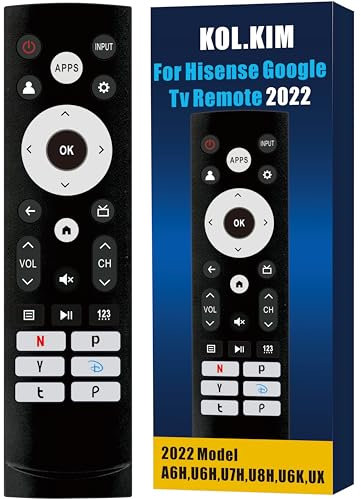 Universal Remote for Hisense TV Remotes Replacement for Hisense Google TV Remote Control Hi Sense Control A4 A6 A7N, Quantum U6 U6G U8G U6H U7 U7G U7H U8 U8H QD7 NO Voice Function