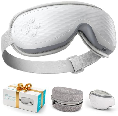 ALLJOY Augenmassagegerät mit Wärme und Kühlung, Geburtstagsgeschenk für Frauen/Männer, Bluetooth-Musik-Schlafmaske für Migräne-Linderung, Augenbelastung, Augenringe, trockene Augen