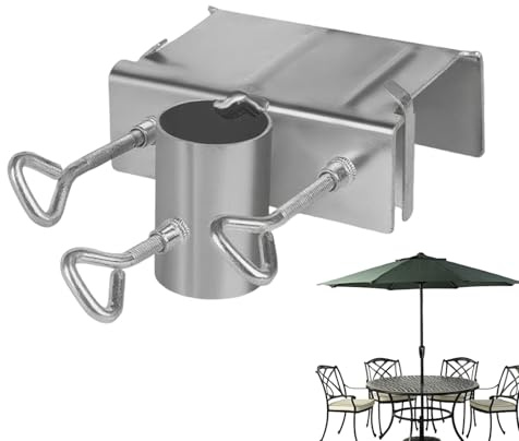 Terrassen Schirmhalter Flachstahl, Sonnenschirmhalter Balkongeländer, Balkon Sonnenschirm Halterung Geländer Für Terrasse Balkon Garten Pool Hof