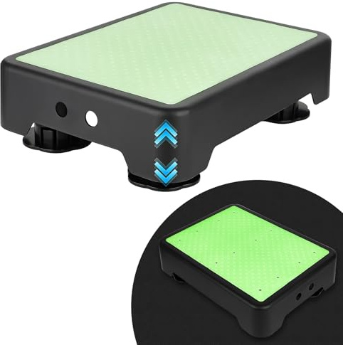 Noctilucent Adjustable Step Stool for Seniors Adults, Bed Step Stools