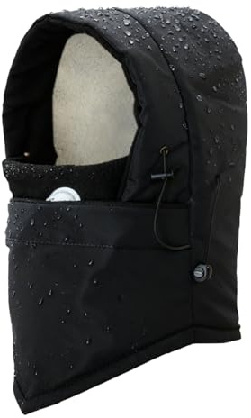 Sturmhaube Balaclava Kapuzenschal, Winddicht Fleecegefüttert|Schalmütze Skimaske für Motorrad|Ski Winteroutdoor|Unisex Thermohaube Gesichtsmaske (DE/NL/SE/PL, Alphanumerisch, Einheitsgröße, Schwarz)