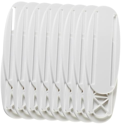 HOMSFOU 8 Stück Teiliges Selbstklebendes Power Strip Halter Schlaglochfreie Wandhalterung aus Robustem Pp Material Vielseitige Aufbewahrungslösung für Steckdosenleisten Fernbedienungen