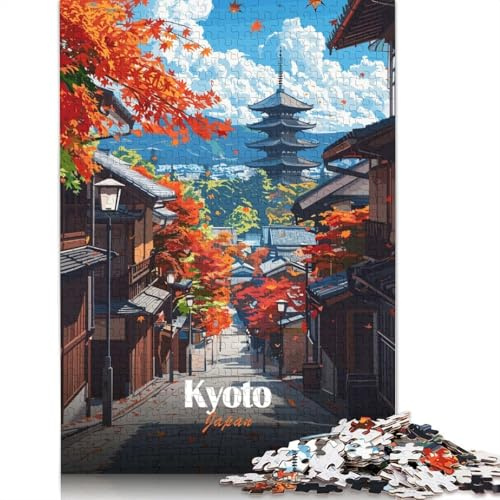 1000-teiliges Puzzle „Herbstlandschaft Kyoto, Japan“ für Erwachsene, Papppuzzle, Lernspiel, Dekoration für Zuhause, 38 x 26 cm / 1000 Teile