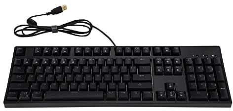 Loinutdbv M - 8 104 Keys Rainbow Backlight Mechanical Keyboard, Wired Gaming Keyboard with RGB Backlight, Ergonomic Ladder Key Caps for Comfort Typing, Durable ABS Construction for PC La