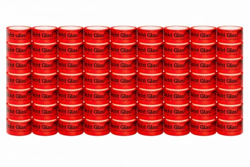 Bayli 72 Rollen Verpackungsband Vorsicht Glas 48mm x 66m – stark haftendes Klebeband für Logistik
