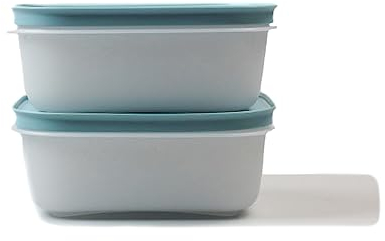 Tupperware Congelador 450 ml (2) Blanco de cristal azul hielo Depósito de cristal p 21735