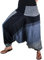 Kunst und Magie Unisex orientalische Yoga Freizeit Haremshose, Farbe:Grau/Schwarz