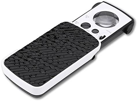 Schmuck Lupe mit LED-Licht, 30x / 60x / 90x Pocket Lupe, tragbaren LED Juwelierlupe Lupe für Steine, Briefmarken, Münzen, Uhren etc