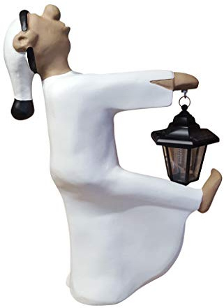 Schlafwandler Fritz mit LED-Solarlaterne Firstfigur Dachläufer Dachschmuck 52 cm Dekofigur Firstschmuck