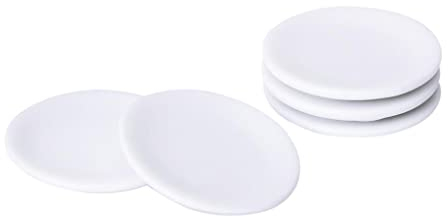 SM SunniMix 5pcs 1:12 Puppenstuben Mini Tafelservice Teller Geschirrset Zubehör - Weiß
