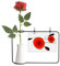 Beauty Gift Abstrakte Blumen Malerei Mais Künstliche Rose Blume hängende Vasen Dekoration Flasche