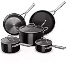 Ninja Foodi Never Stick 9pc Nonstick Cookware Set (9, Black)
