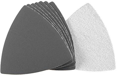sourcing map Triangular Sandpaper Hook and Loop Triangle Sanding Pad Fit 3-1/2 Oscillating Multi-Tool Silicon Carbide for Wet/Dry Use 1000 Grit 8pcs