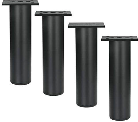 Qrity 200mm Höhe Möbel Beine Schrankfüße Aluminiumlegierung Küchenfüße Sofa Füße Metall Tischbeine Schwarz